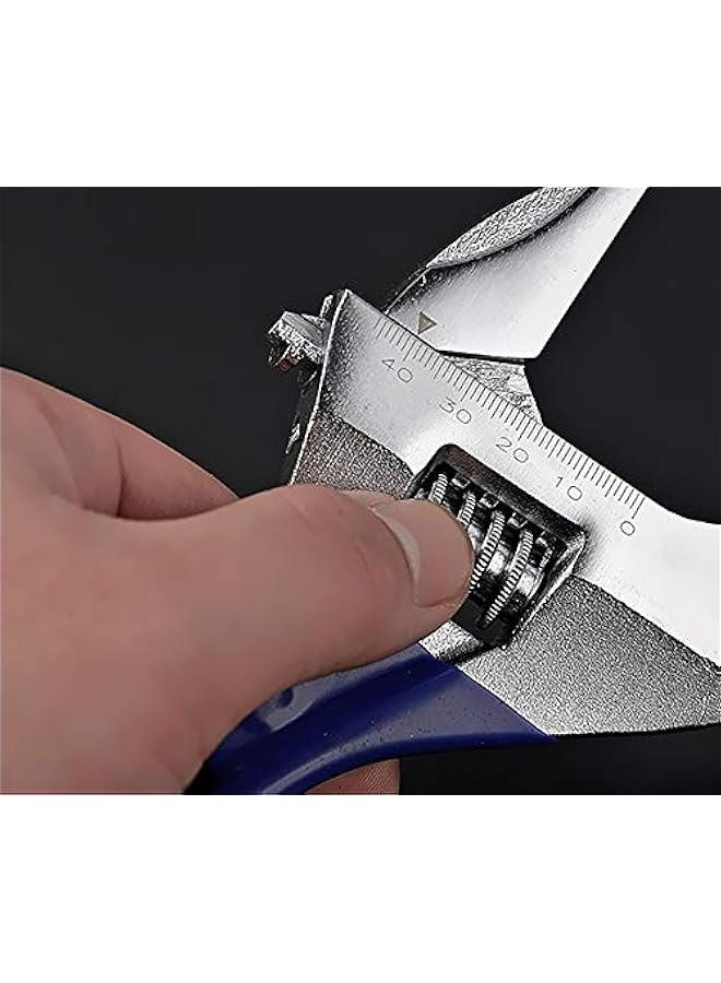 Large Opening Adjustable Wrench Spanner with Short Handle 4'' 5'' 6'' 8(4''+5''+6''+8, blue)  - Image 4