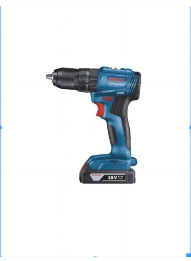Bosch Professional Cordless impact drill driver combi GSB 185-LI with 2x2.0 Ah Battery, brushless motor | Model: 06019K31L0 with 1 year warranty