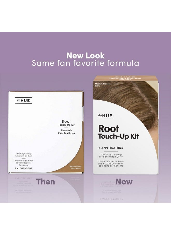 دي بي هيو مجموعة dpHUE Root Touch-Up، أشقر متوسط - لون شعر دائم لتغطية الشيب - تتضمن تطبيقين - خالية من البارابين وSLS وSLES والكبريتات - معتمدة من Leaping Bunny  - Image 2