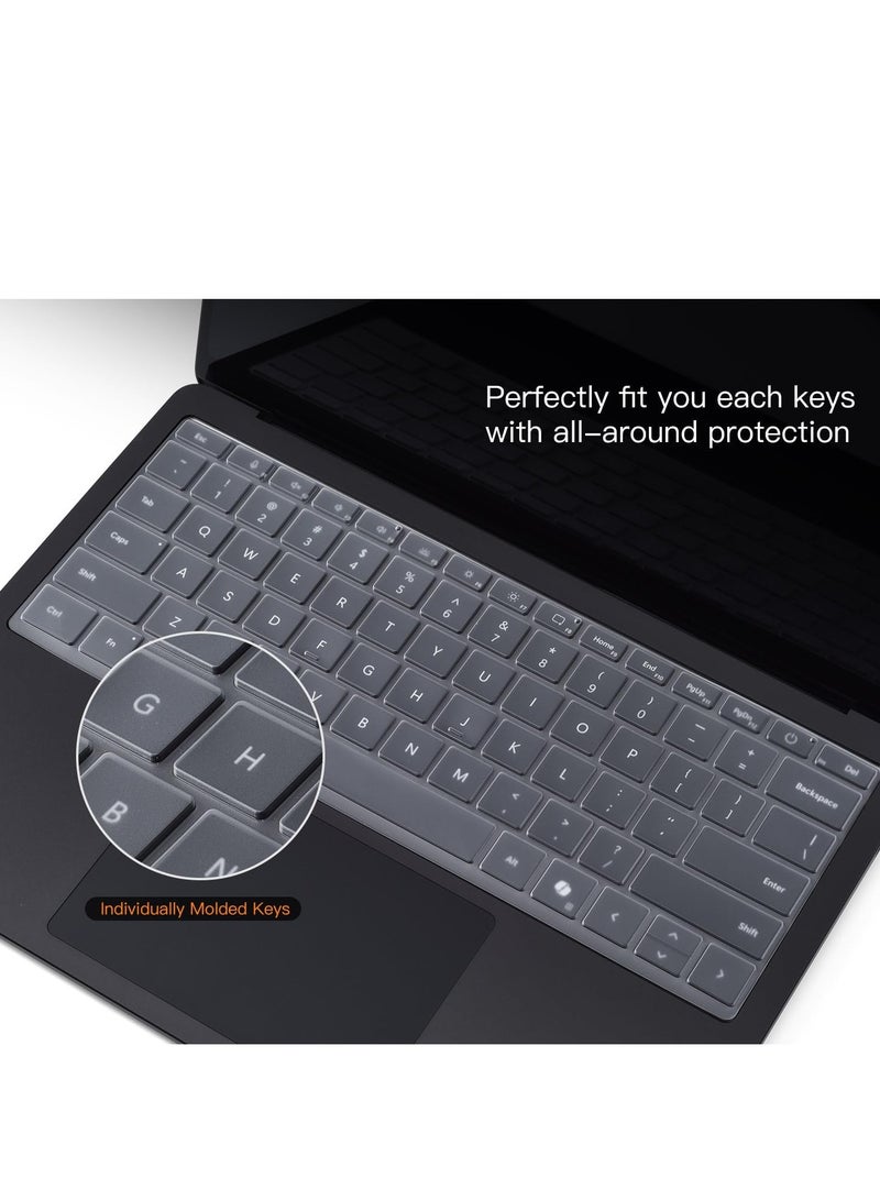 Ultra Thin Keyboard Skin Cover Compatible for 2024 Microsoft Surface Laptop (7th Edition, Windows 11 Copilot+ PC) 13.8/15 Touchscreen Display, US Keyboard Layout (TPU) - Image 2