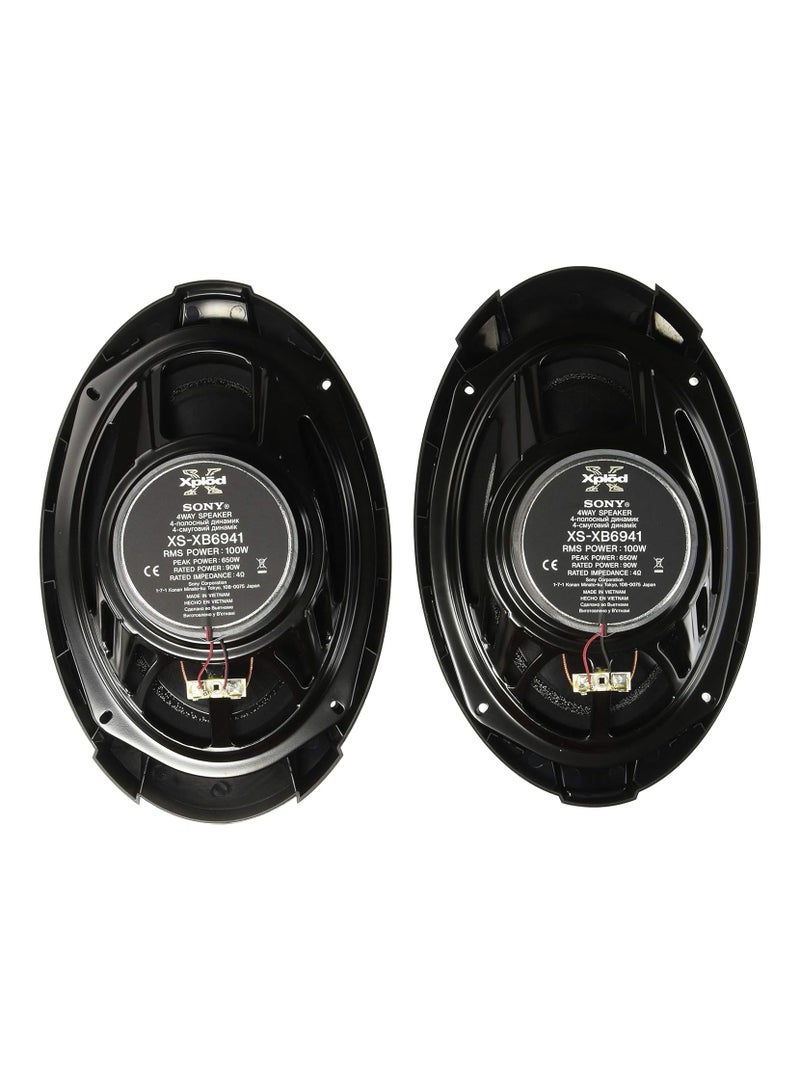 Sony XS-XB6941 6" x 9" 4-Way Coaxial Car Audio Speakers I 650W Peak Power, 100W RMS - Image 2
