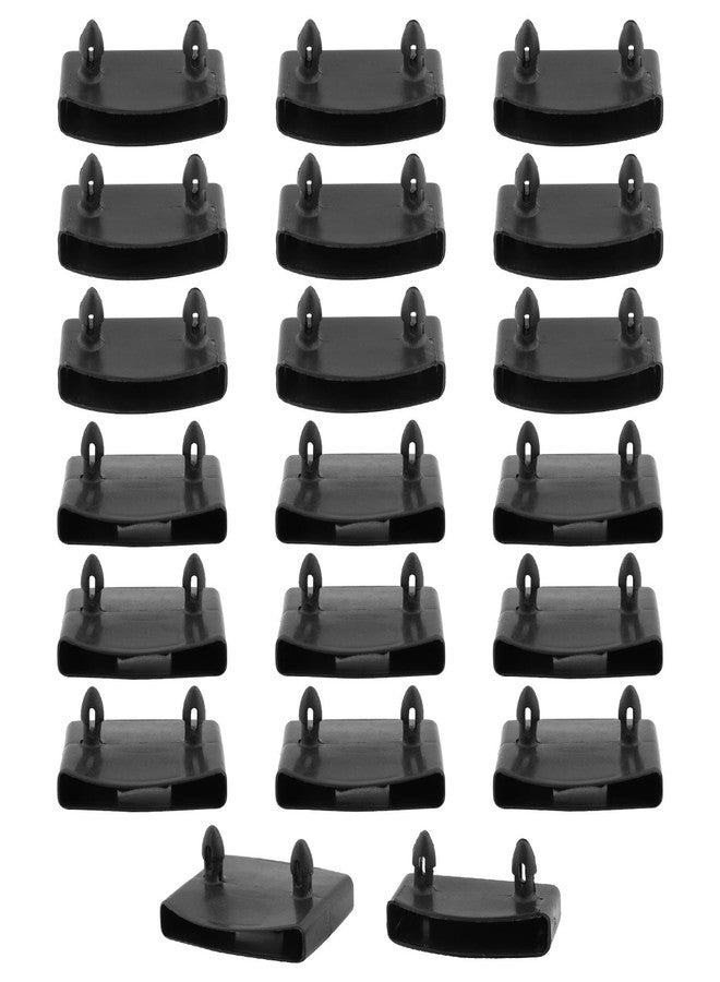 Ranjaner 20Pcs 54x10mm Plastic Replacement Bed Slat Plastic Centre Caps Holders for Holding and Securing Wooden Slats Bed Base(Black) - Image 1