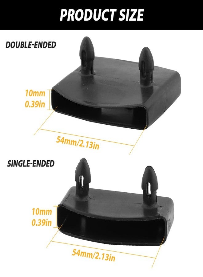 Ranjaner 20Pcs 54x10mm Plastic Replacement Bed Slat Plastic Centre Caps Holders for Holding and Securing Wooden Slats Bed Base(Black) - Image 2