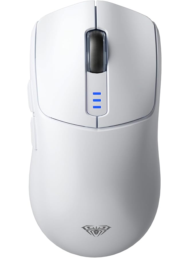 AULA Sc580 Wireless Gaming Mouse 2.4 Ghz/Usb C/Bt Wireless Gaming Mouse 12000 Dpi 6 Programmable Buttons Wireless Mouse For Pc/Mac Gamers (White) - Image 1