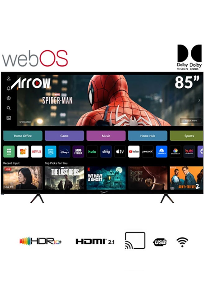 ARRQW 85 Inch 4K UHD LED TV , Webos TV with Magic Remote | RO-85LPW  - Image 1