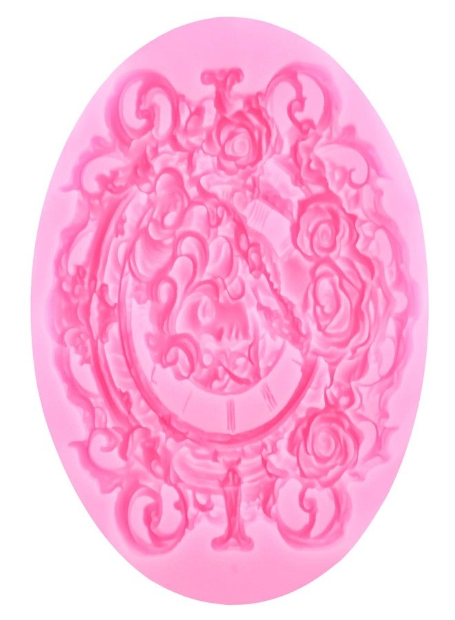 Mujiang Cameo with Picture Frame Silicone Molds Lady Avatar Fondant Mold Vintage Photo Frame Chocolate Molds For Cake Decorating Gum Paste Candy Polymer Clay Set Of 4 - Image 3