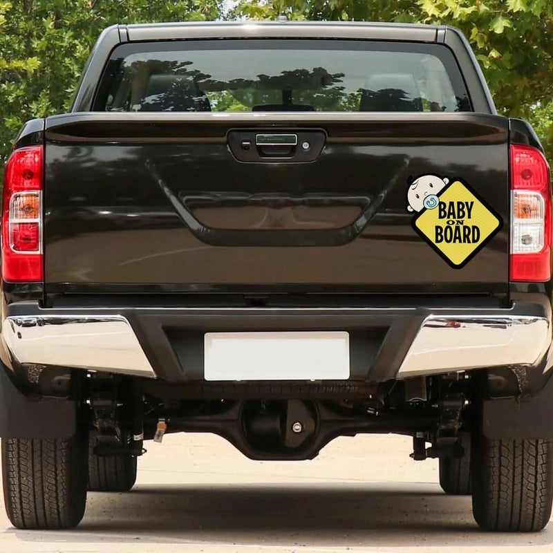 TIPSANGGO Baby On Board Sticker for Cars- 2Pack Baby in Car High Intensity Reflective Waterproof Vinyl Safety Car Signs for Rear, Side Windows, Bumpers - Image 5