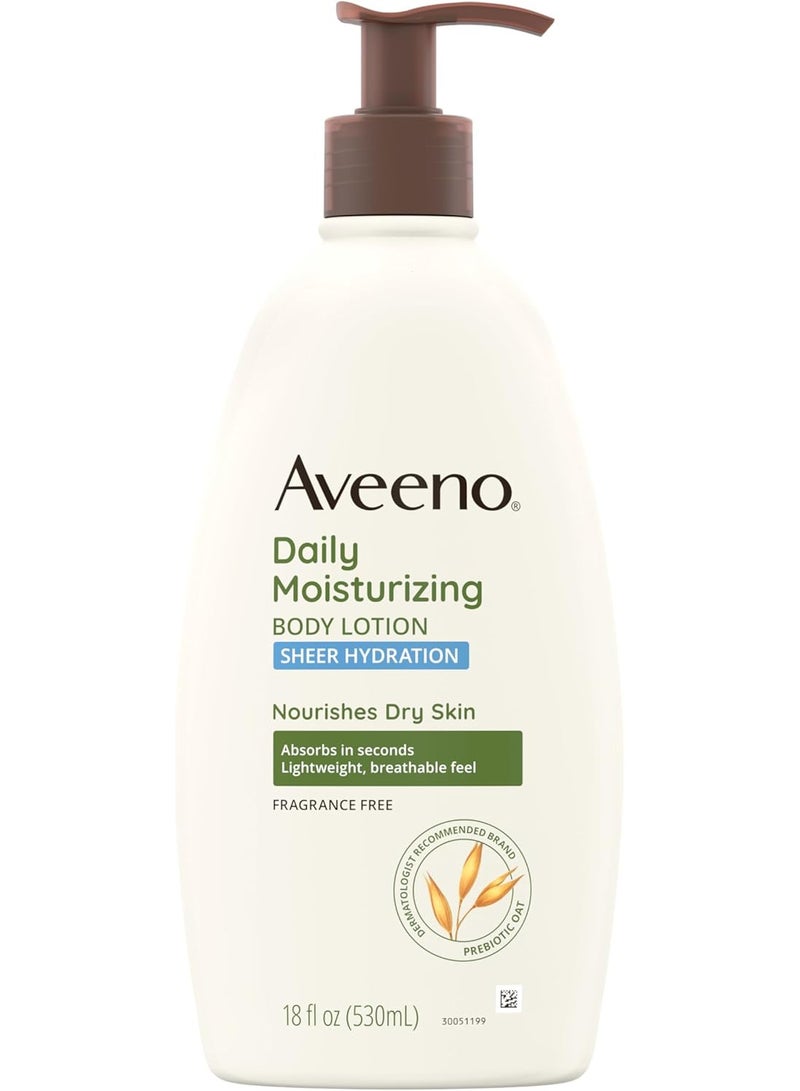 Aveeno Active Naturals Daily Moisturizing Lotion, Sheer Hydration 18 fl oz (530 ml) - Image 1