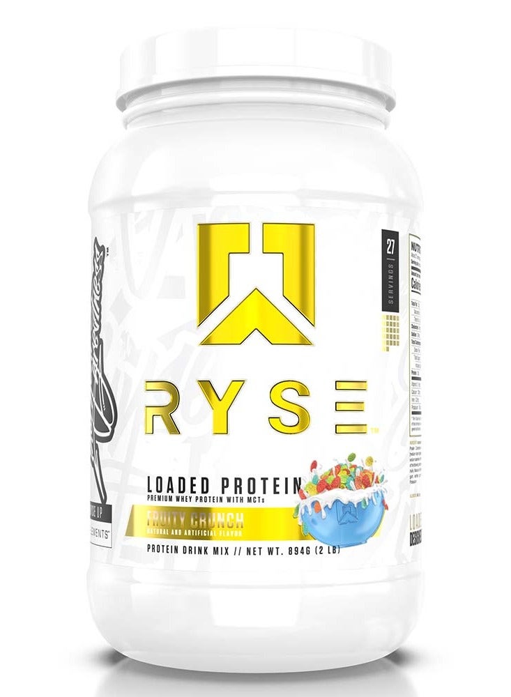RYSE Premium Whey Protein, Fruity Crunch, 27 Servings 2 lb