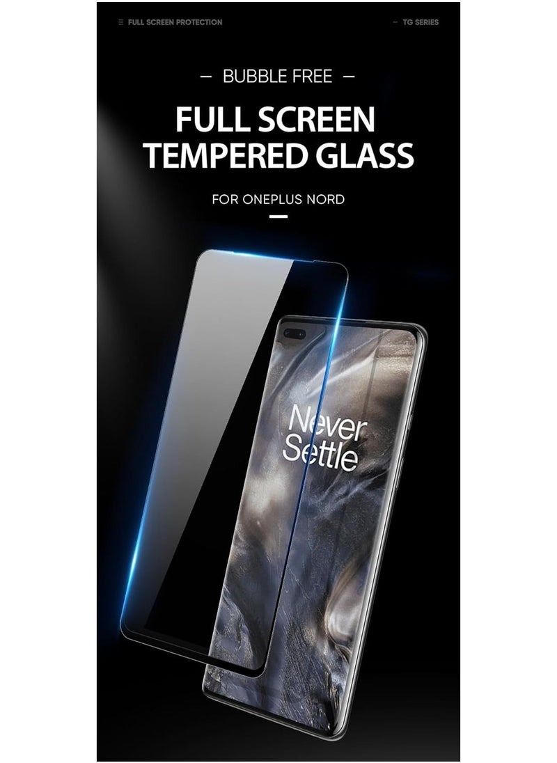 DUX DUCIS - DUX DUCIS 9D Tempered Glass Screen Protector, Designed for OnePlus Nord, Medium Alumina Glass Film Full Glue HD Clear Phone Screen Protector - Black - Image 1