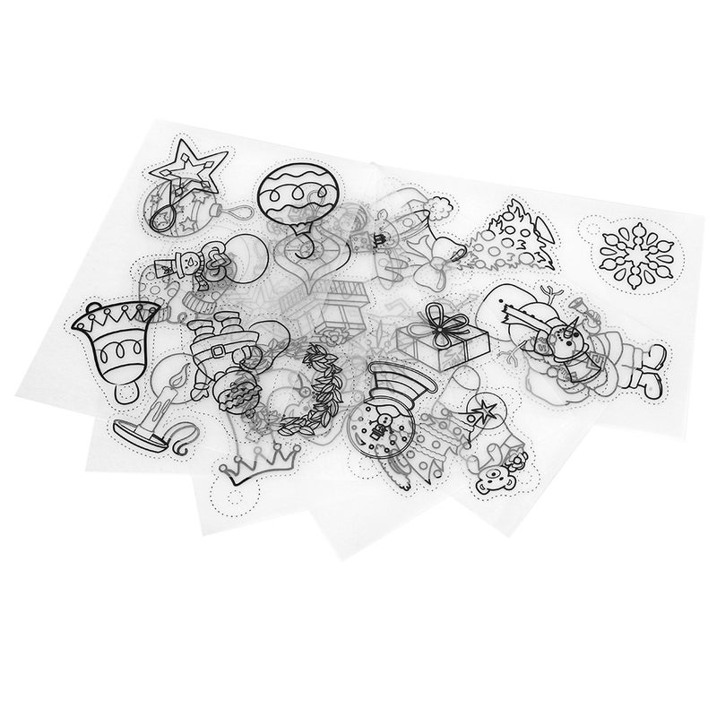 12Pcs Heat Shrink Sheets Christmas Set Small Patterned DIY HandMade Accessories - Image 3