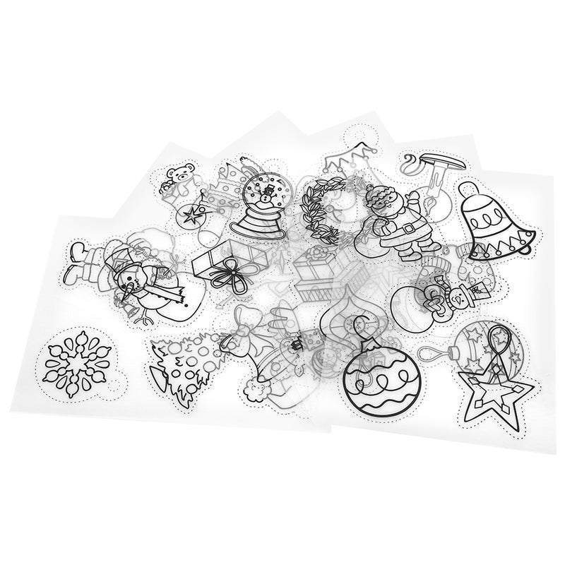 12Pcs Heat Shrink Sheets Christmas Set Small Patterned DIY HandMade Accessories - Image 4