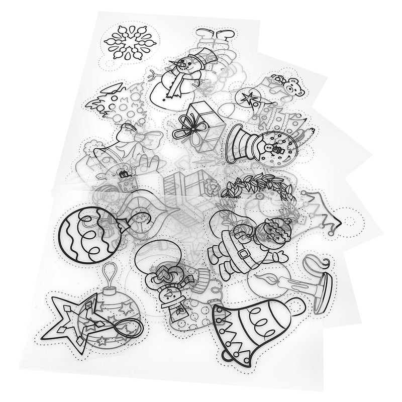 12Pcs Heat Shrink Sheets Christmas Set Small Patterned DIY HandMade Accessories - Image 2