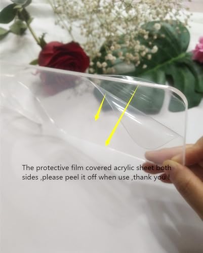 XIAOYUE 5pcs of Acrylic Door Hanger Blank,Personalised Acrylic Wedding Name Sleeping Door Hanger Sign,Acrylic Baby Wardrobe Dividers (Clear) - Image 2