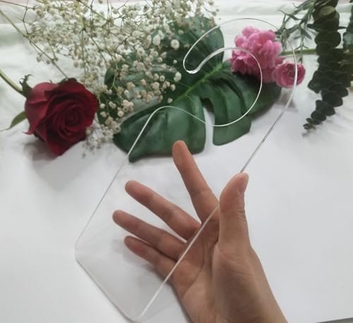 XIAOYUE 5pcs of Acrylic Door Hanger Blank,Personalised Acrylic Wedding Name Sleeping Door Hanger Sign,Acrylic Baby Wardrobe Dividers (Clear) - Image 4