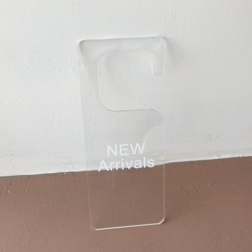XIAOYUE 5pcs of Acrylic Door Hanger Blank,Personalised Acrylic Wedding Name Sleeping Door Hanger Sign,Acrylic Baby Wardrobe Dividers (Clear) - Image 3
