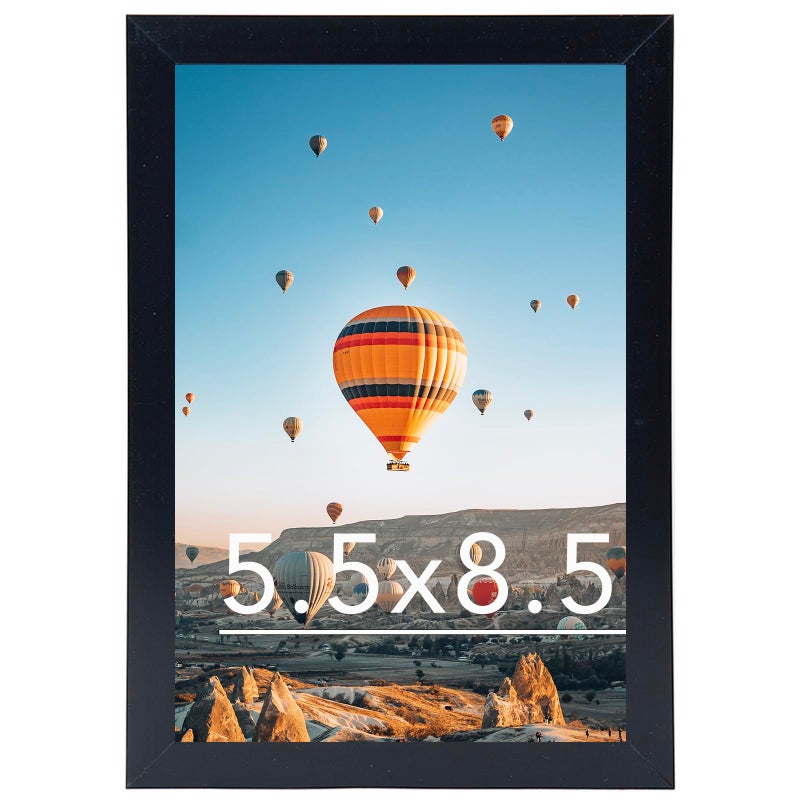 إطار صور JCJMY 55x85 أسود للتعليق على الحائط أو وضعه على الطاولة تثبيت عمودي أو أفقي 55 x 85 إطار صور جاليري مع زجاج بلاستيكي مقاوم للكسر أسود
