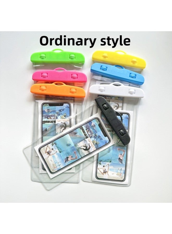 general Mobile Phone Waterproof Bag Touch Screen Printable Logo Outdoor Swimming Drifting Transparent Luminous Airbag Mobile Phone Waterproof Bag-Color:Airbag-size:black - Image 5