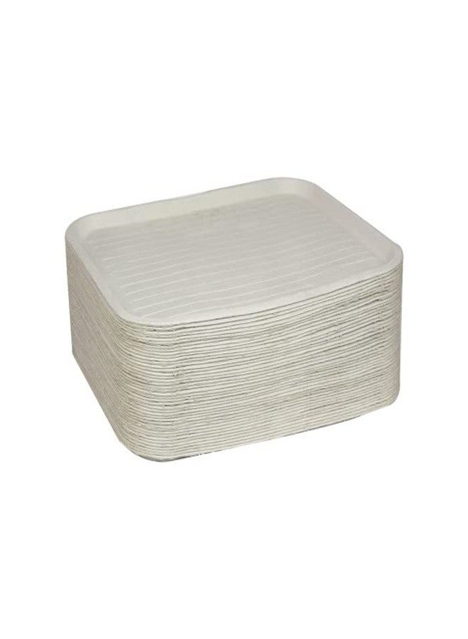 Pactiv 14''x18'' Disposable Food Tray Made with a Fiber Blend Designed for Schools or Snack Bars | 100 Trays per Case, Beige, M531418 - Image 2