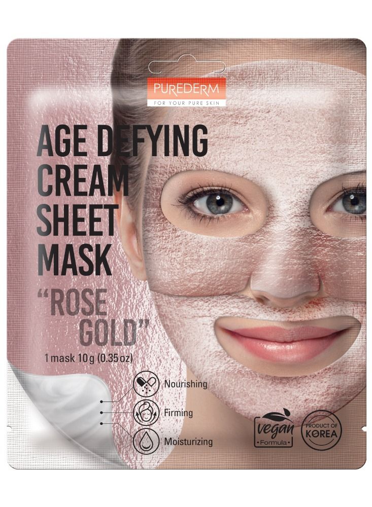 Purederm Age Defying Cream Rose Gold Sheet Mask 10G