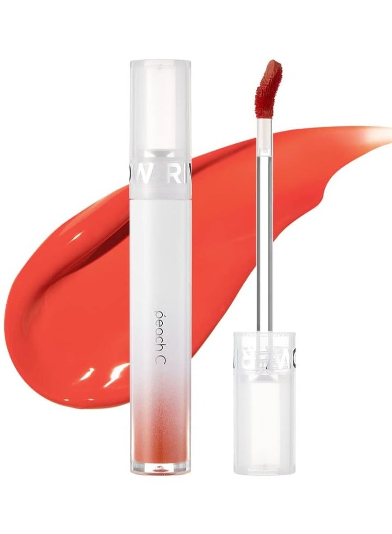 Peach C River Glow Korean Lip Tint – Premium Korean Lip Stain – Transparent Water Gel Tint – Natural-Looking Lip Tint Korean Water Tint – Long-Lasting High Color – Extra Glossiness (Breeze Fig 04) - Image 1