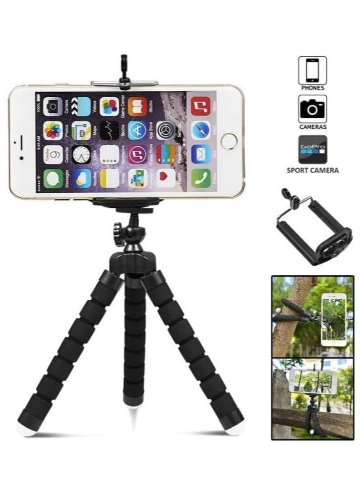 Flexible Octopus Bubble Tripod For Mobile Phone/Digital Camera Black, Mini Flexible Octopus Stand Tripod Black  - Image 1
