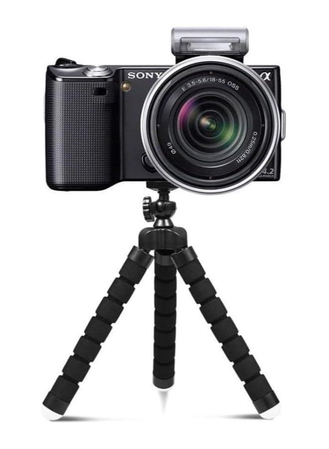 Flexible Octopus Bubble Tripod For Mobile Phone/Digital Camera Black, Mini Flexible Octopus Stand Tripod Black  - Image 2