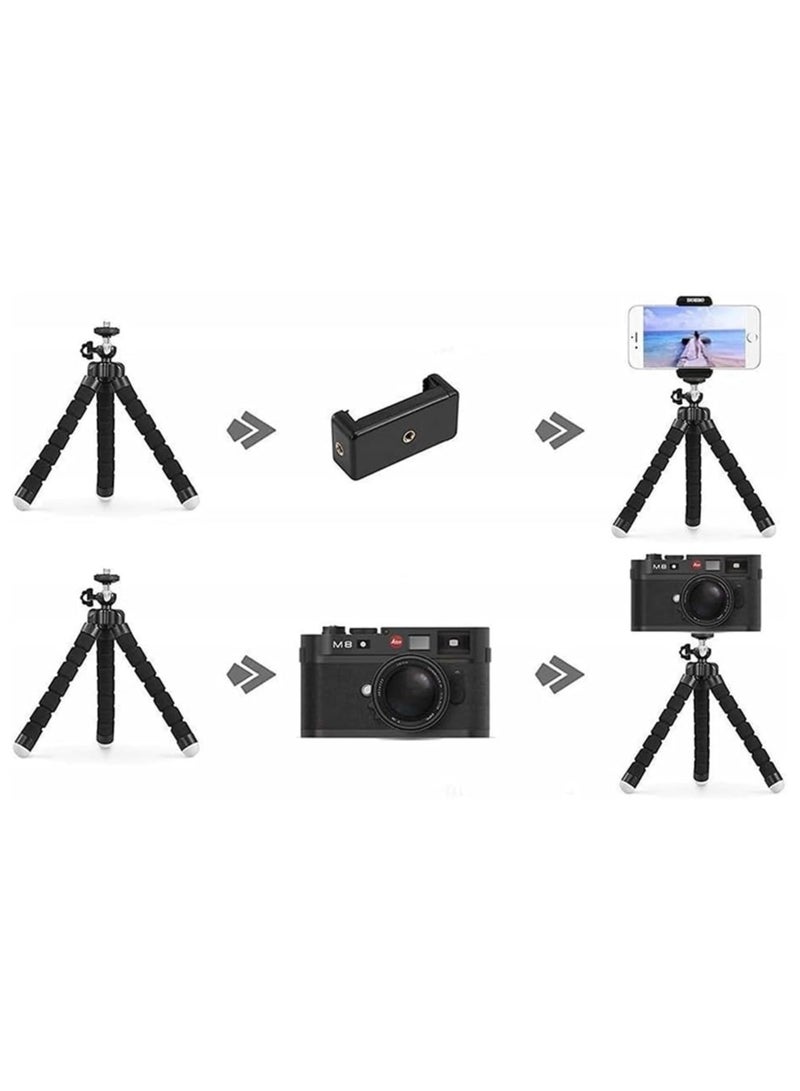 Flexible Octopus Bubble Tripod For Mobile Phone/Digital Camera Black, Mini Flexible Octopus Stand Tripod Black  - Image 4