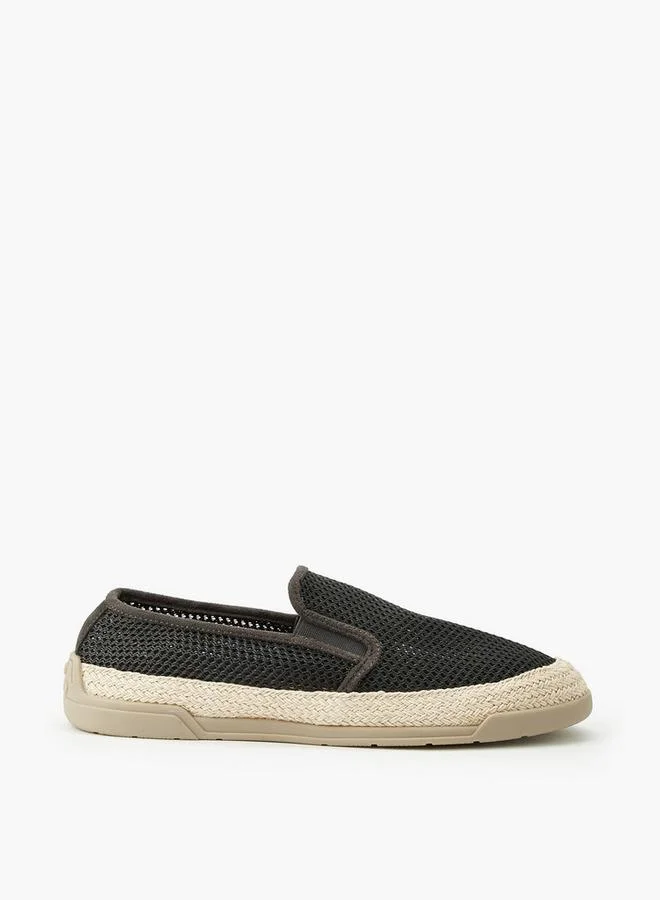 Peppermint GREY Men Textured Espadrilles Loafers for Men | Best Price UAE