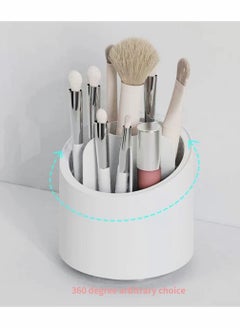 KASTWAVE Makeup Brush Holder, 360 Rotating Makeup Organizer, Clear Makeup Display Cases Organizer for Vanity Organizers Brush Storage (Blue)  - Image 5