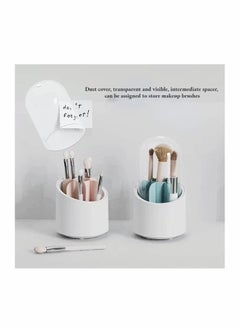 KASTWAVE Makeup Brush Holder, 360 Rotating Makeup Organizer, Clear Makeup Display Cases Organizer for Vanity Organizers Brush Storage (Blue)  - Image 2