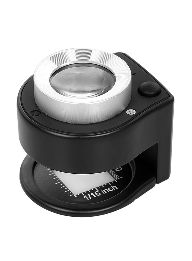 Alyashmac Dual Optical Glass Jeweler Loupe Cloth Magnifying Tool Black 7.00x6.20x6.50cm - Image 1