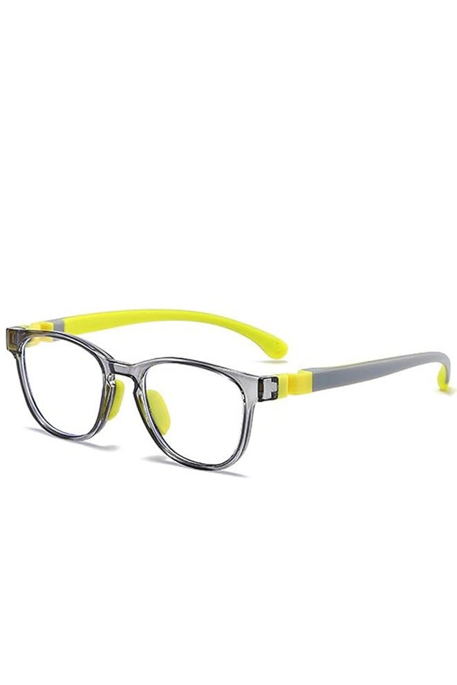 Kids Blue Light Blocking Glasses Silicon Material Anti Eyestrain UV Blocking Reading Glasses Gaming Computer Eyeglasses Light Weight Frame for Kids 3 to10 Year Old（Grey） - Image 1