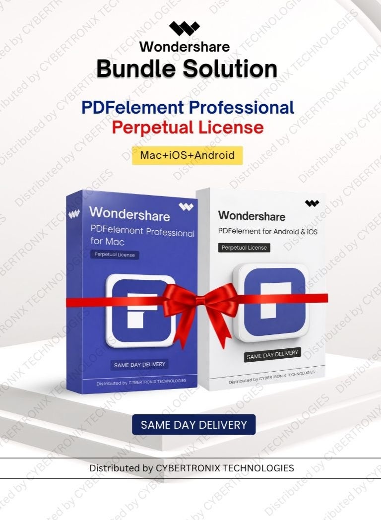 حل مجموعة Wondershare: Wondershare PDFelement (ماك + iOS + أندرويد) | مدى الحياة | ترخيص رقمي | توصيل في نفس اليوم