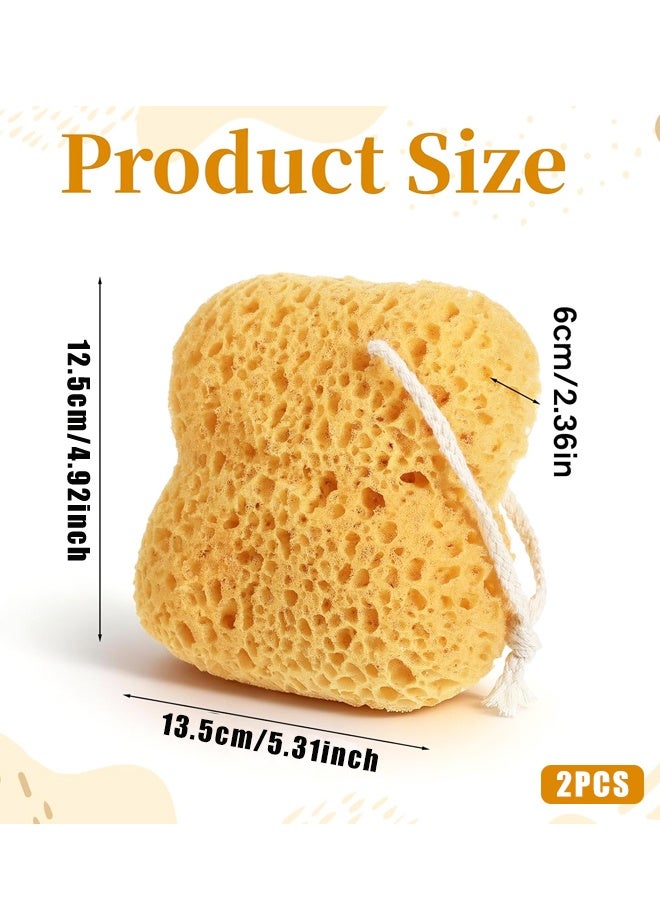 2PCS Ultra Soft Natural Sea Sponge for Shower Body Cleansing - Image 2