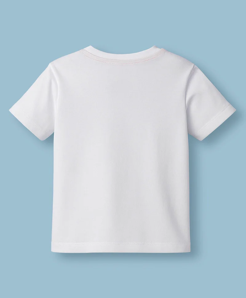 Babyhug Disney Babyhug Disney Single Jersey Knit Half Sleeves T-Shirt With Mickey Mouse Graphics - White