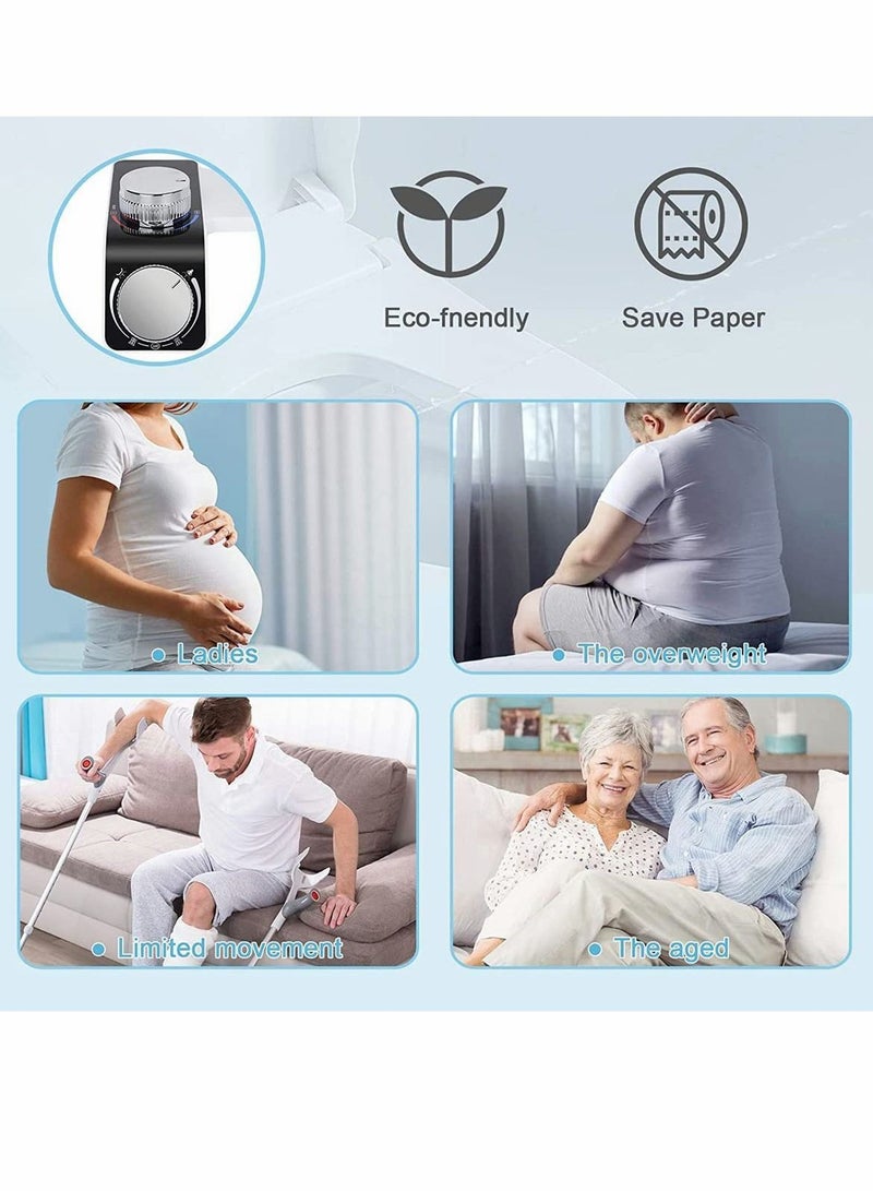 Y&D Bidet Attachment for Toilet, Non-Electric Toilet Seat Attachment, Self-Cleaning Dual-Nozzle, Cold & Warm Fresh Water Sprayer, Easy Pressure Adjustment  - Image 5