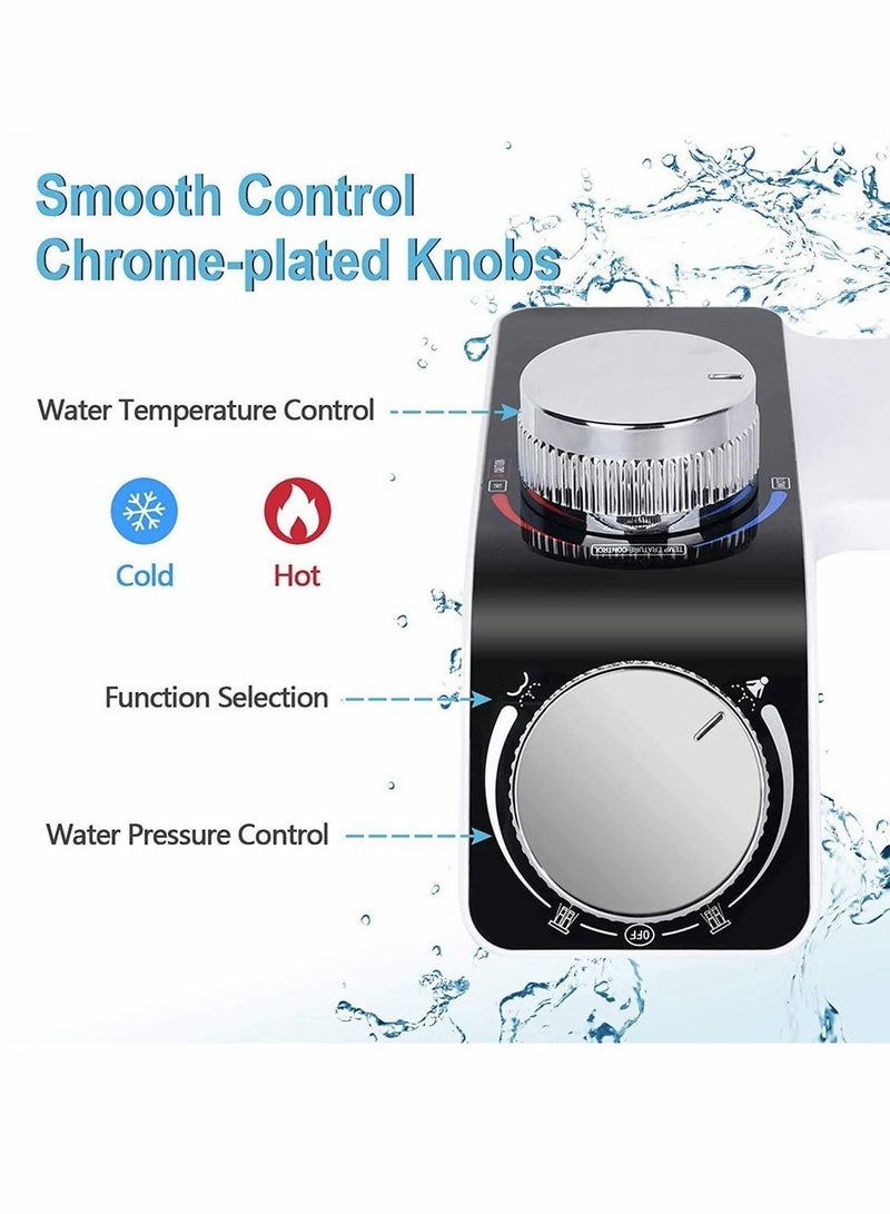 Y&D Bidet Attachment for Toilet, Non-Electric Toilet Seat Attachment, Self-Cleaning Dual-Nozzle, Cold & Warm Fresh Water Sprayer, Easy Pressure Adjustment  - Image 2