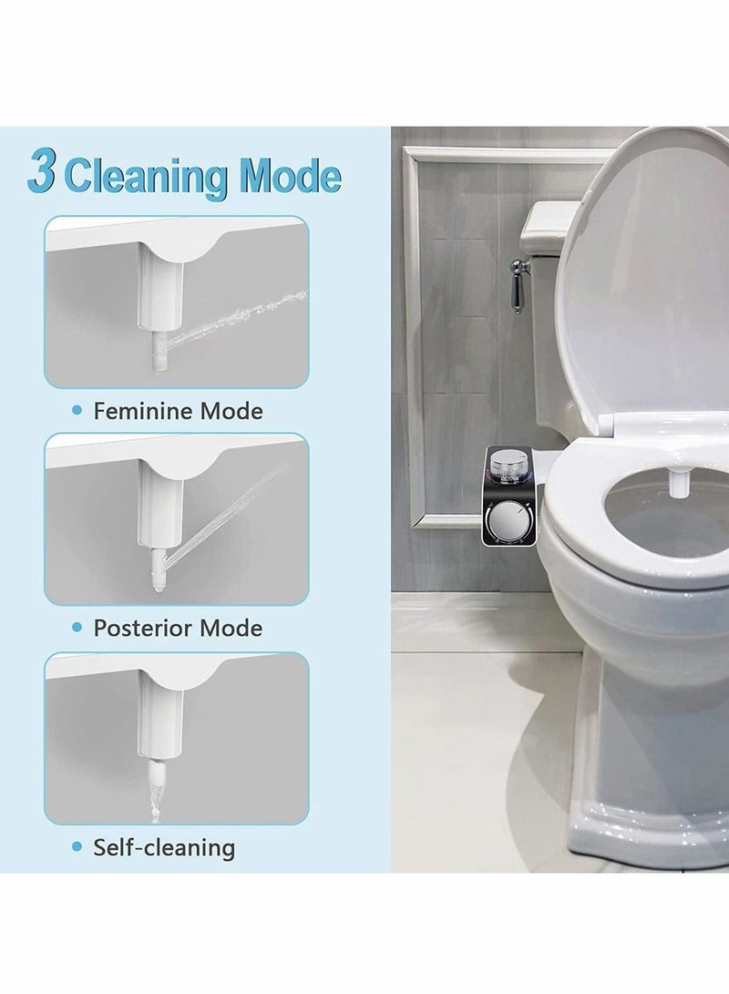 Y&D Bidet Attachment for Toilet, Non-Electric Toilet Seat Attachment, Self-Cleaning Dual-Nozzle, Cold & Warm Fresh Water Sprayer, Easy Pressure Adjustment  - Image 3