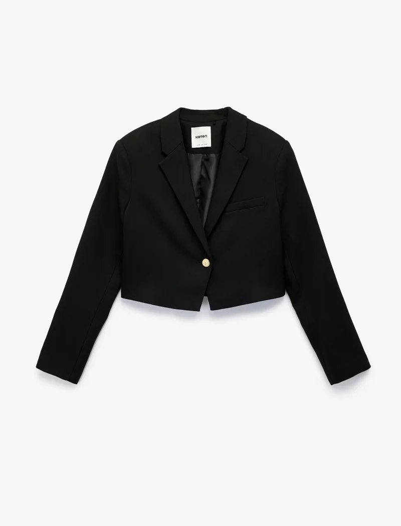 كوتون Crop Blazer Jacket
