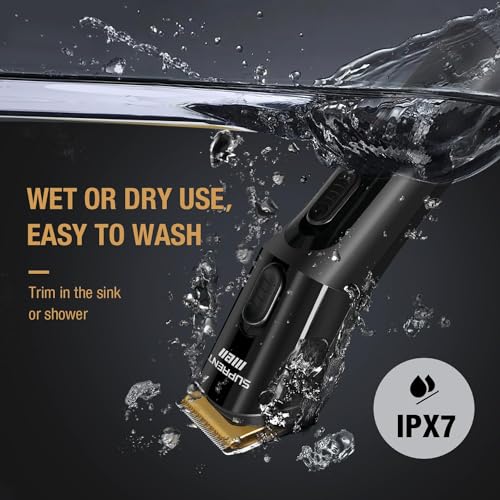 SUPRENT Beard Trimmer for Men - 16 Pieces Mens Grooming Kit with Electric Beard Trimmer, Adjustable Hair Trimmer, Hair Clippers, Razors for Beard, Hair, Body, Groin, Nose & Ear, Waterproof IPX7 - Image 4