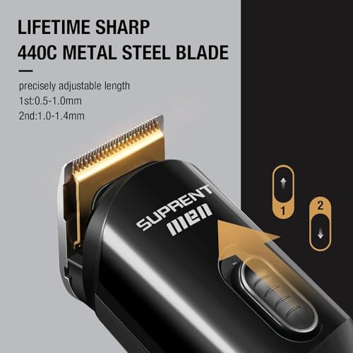 SUPRENT Beard Trimmer for Men - 16 Pieces Mens Grooming Kit with Electric Beard Trimmer, Adjustable Hair Trimmer, Hair Clippers, Razors for Beard, Hair, Body, Groin, Nose & Ear, Waterproof IPX7 - Image 3