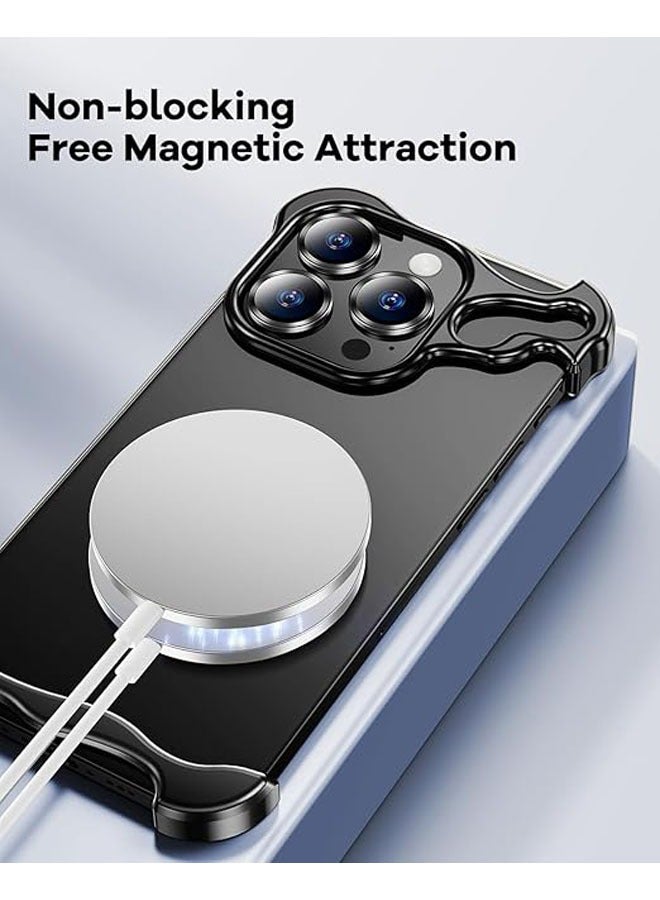 iPhone 16ProMax/16Pro Frameless Metal Case Thin Bezel Hard Shock Resistant Ultra Thin Men's and Women's Minimalist Aluminum Case - Image 4