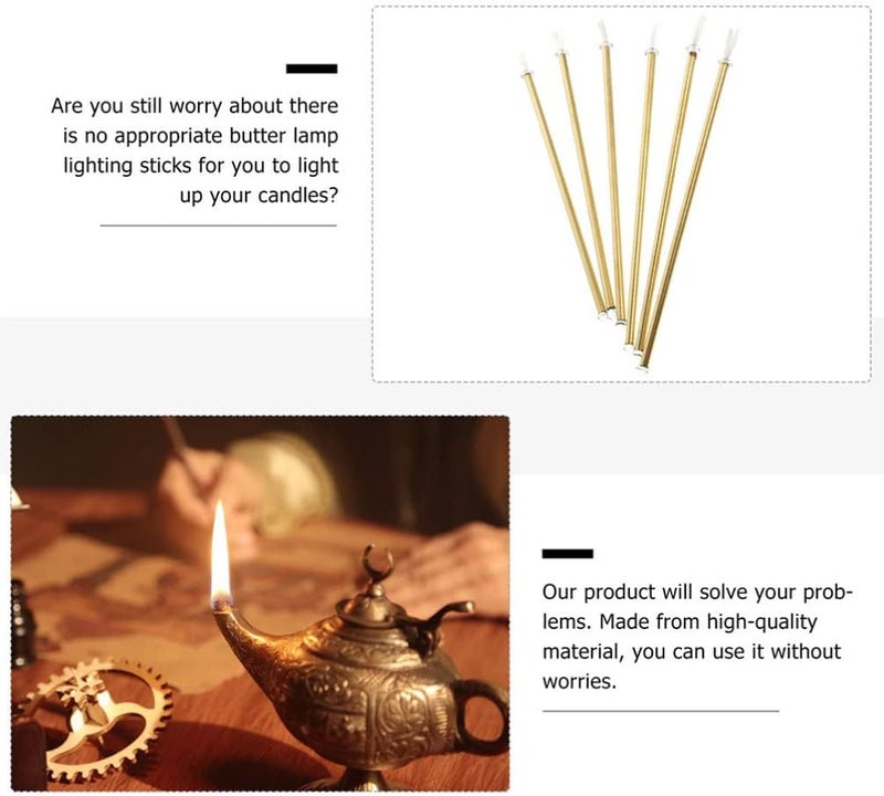 woobles 1 Set of Metal Oil Floating Wicks Candle Wick Floating Wicks Oil Lamp Replacement Wick Fire Rod and Holder Kit Oil Lamp Replacement Parts - Image 5