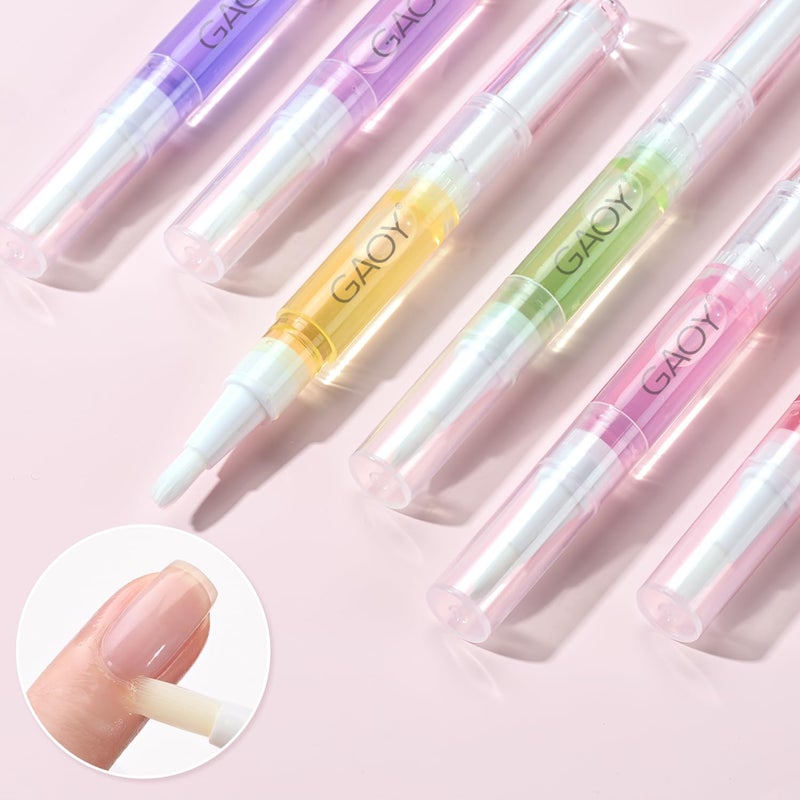 GAOY Cuticle Oil Pen Set 6Pcs Manicure  Pedicure Accessories with Vitamin E for Nourished and Revitalized Nails Professional Nail Growth Treatment  Repair Kit