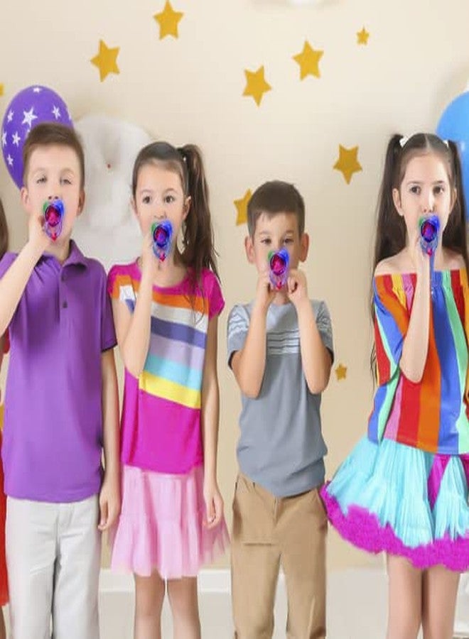 PROLOSO 15Pcs Glow in the Dark Party Favors Supplies 5 Light up Round Whistles 5 Flashing Pacifier and 5 Glowing Mouthpieces for Kids Birthday Halloween Christmas Party Goodie Bag Stuffers - Image 5