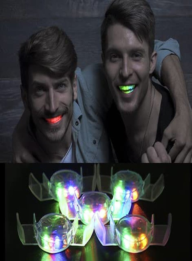 PROLOSO 15Pcs Glow in the Dark Party Favors Supplies 5 Light up Round Whistles 5 Flashing Pacifier and 5 Glowing Mouthpieces for Kids Birthday Halloween Christmas Party Goodie Bag Stuffers - Image 2