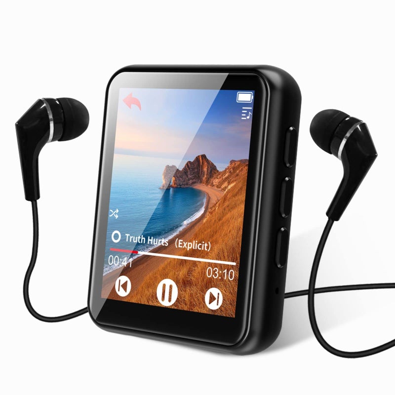 64GB Bluetooth MP3 Player with Touch Screen, Portable Speakers, High Fidelity Sound Quality, FM Radio, Recording, e-Book Support - Expandable to 128GB - Image 1