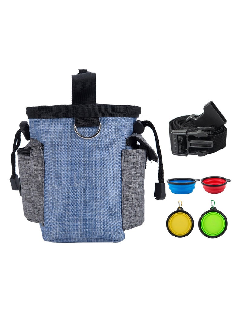 Generic , Dog Treat Training Pouch with Folding Bowl, Waist Belt Clip for Hands-Free Training, Pet Treat Snack Carrier Bags,  Multi Use Bag with Built-in Bag Dispenser - Image 1
