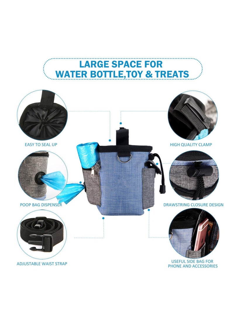 Generic , Dog Treat Training Pouch with Folding Bowl, Waist Belt Clip for Hands-Free Training, Pet Treat Snack Carrier Bags,  Multi Use Bag with Built-in Bag Dispenser - Image 2